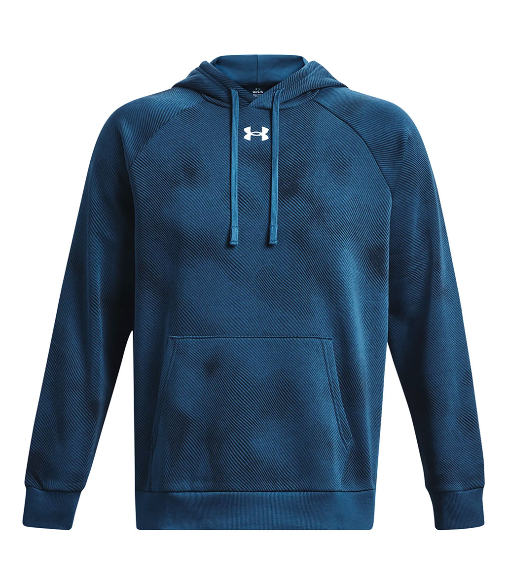 Under Armour Rival Fleece Printed Kapüşonlu Sweatshirt Mavi
