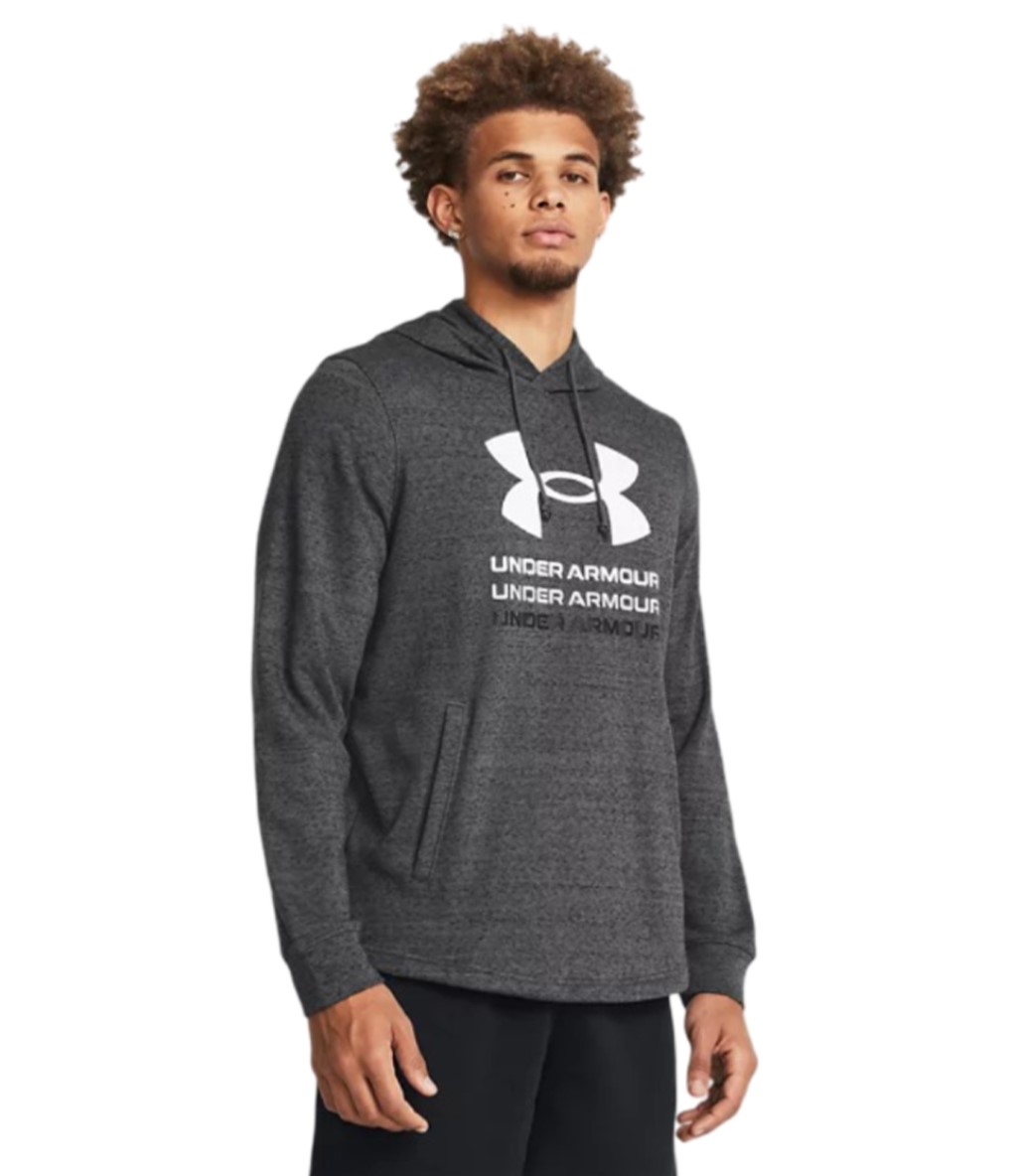 Under Armour Rival Terry Graphic Kapüşonlu Sweatshirt Gri