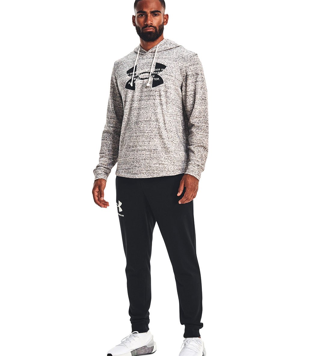Under Armour Rival Terry Logo Hoodie Kapüşonlu Sweatshirt Gri Melanj
