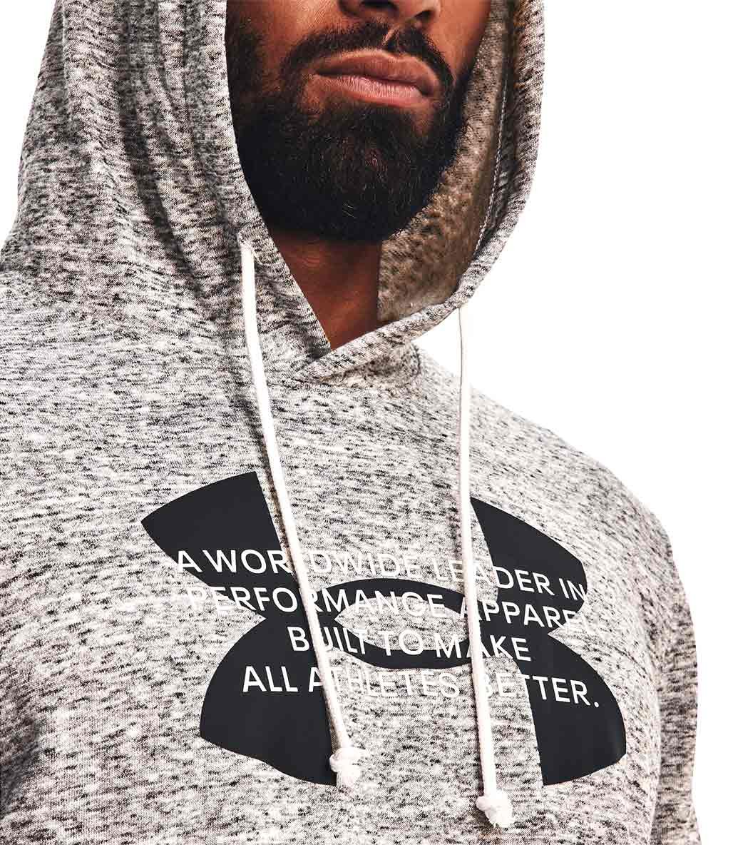 Under Armour Rival Terry Logo Hoodie Kapüşonlu Sweatshirt Gri Melanj