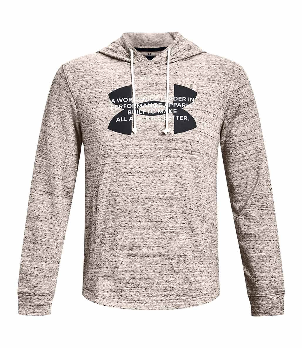 Under Armour Rival Terry Logo Hoodie Kapüşonlu Sweatshirt Gri Melanj