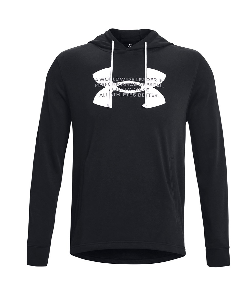 Under Armour Rival Terry Logo Hoodie Kapüşonlu Sweatshirt Siyah