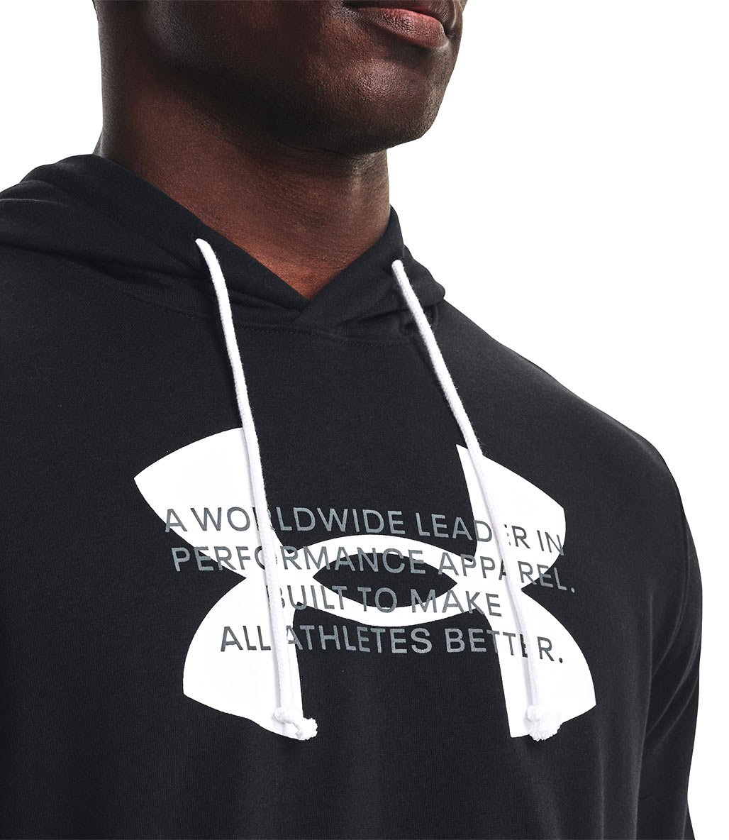 Under Armour Rival Terry Logo Hoodie Kapüşonlu Sweatshirt Siyah
