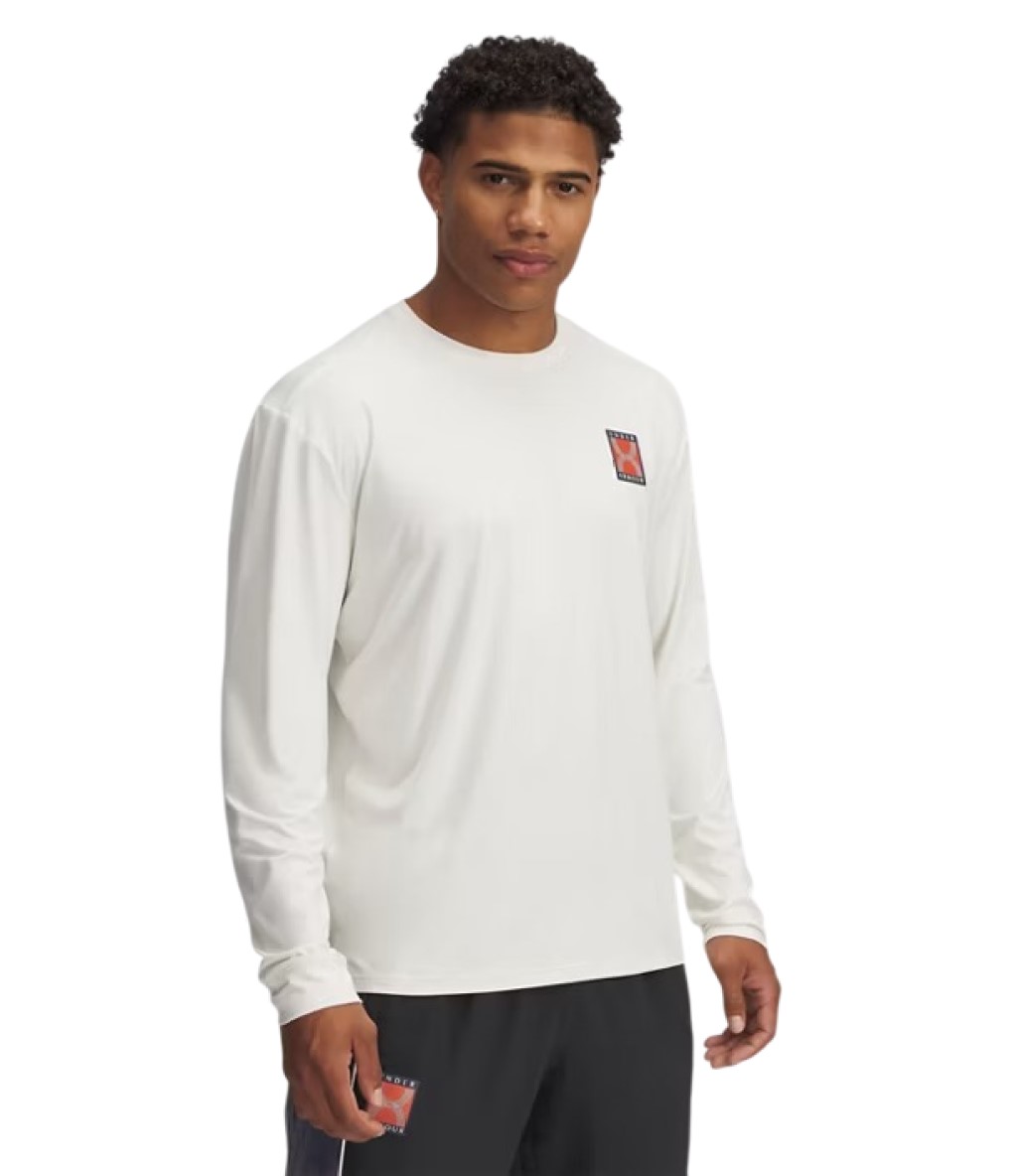 Under Armour Run 96 Uzun Kollu T-Shirt Beyaz