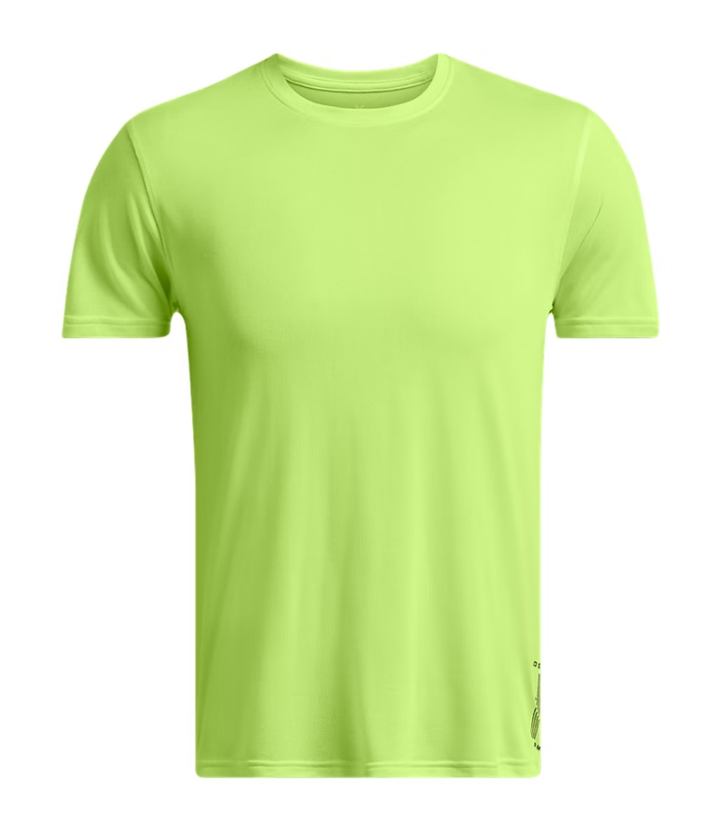 Under Armour Run Anywhere K sa Kollu T Shirt Ye il Fitmoda