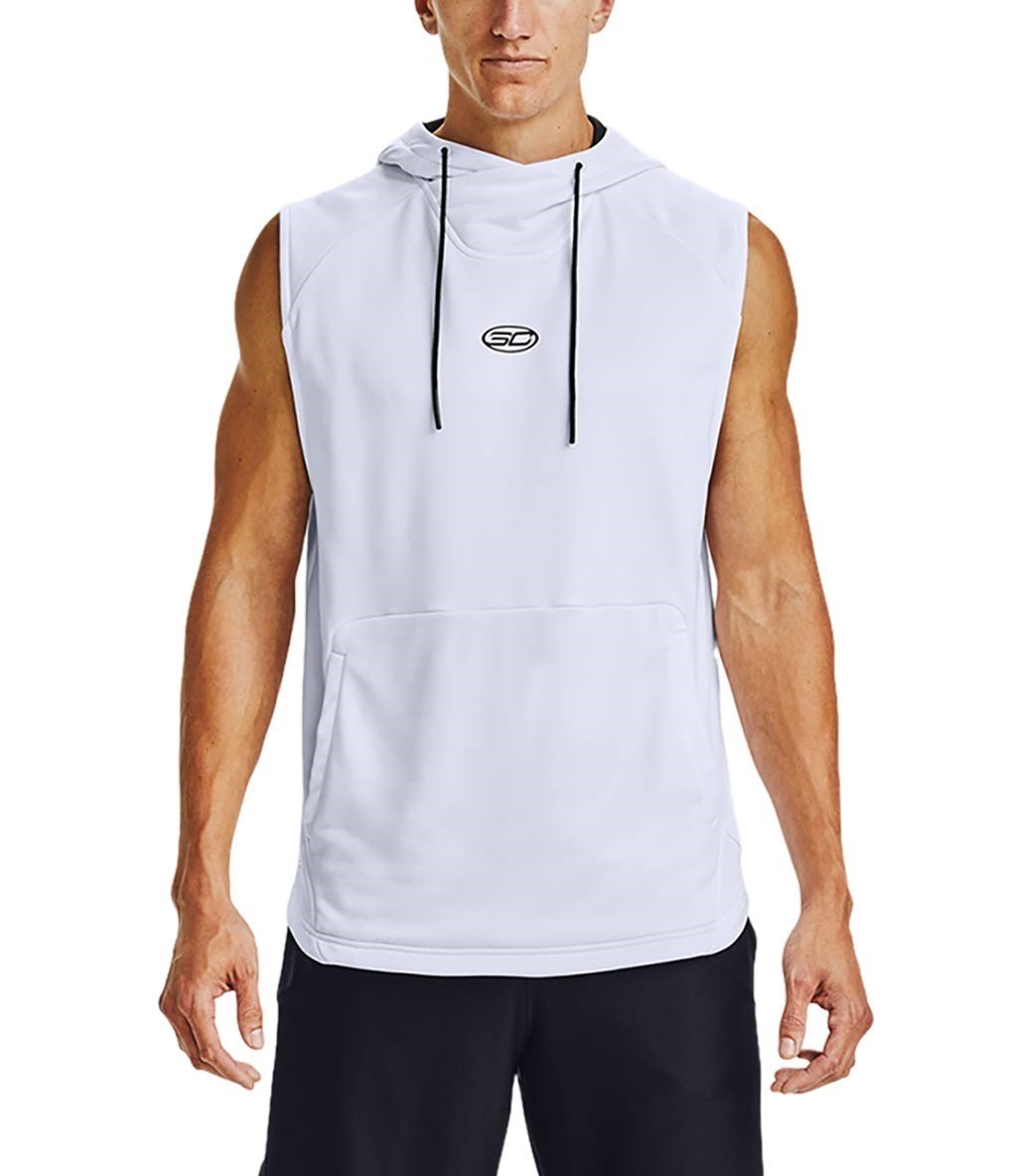 Under Armour SC30 Kolsuz Kapüşonlu Sweatshirt Beyaz