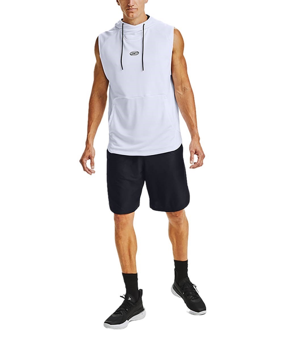 Under Armour SC30 Kolsuz Kapüşonlu Sweatshirt Beyaz
