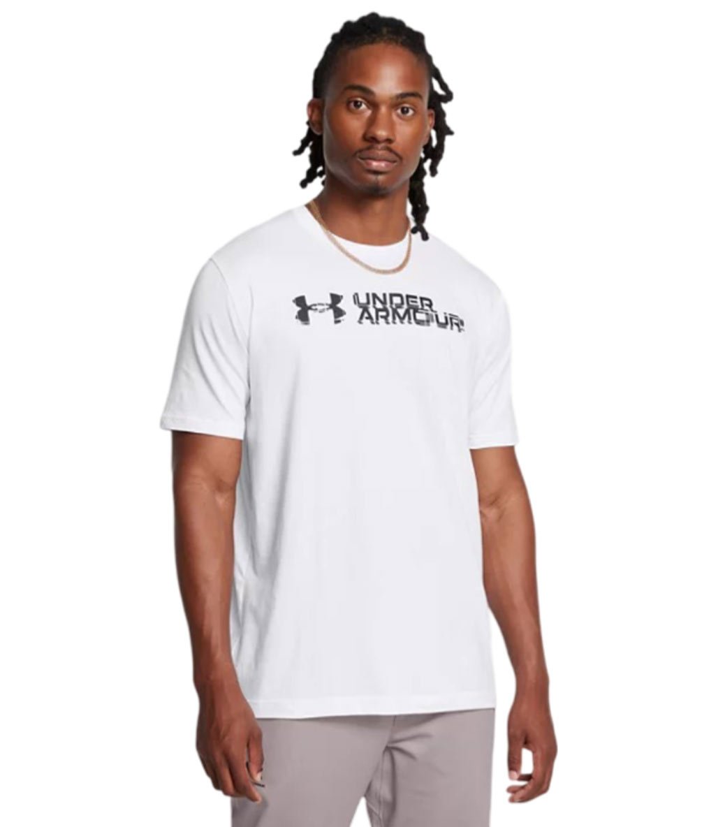 Under Armour Sliced Wordmark Kısa Kollu T-Shirt Beyaz