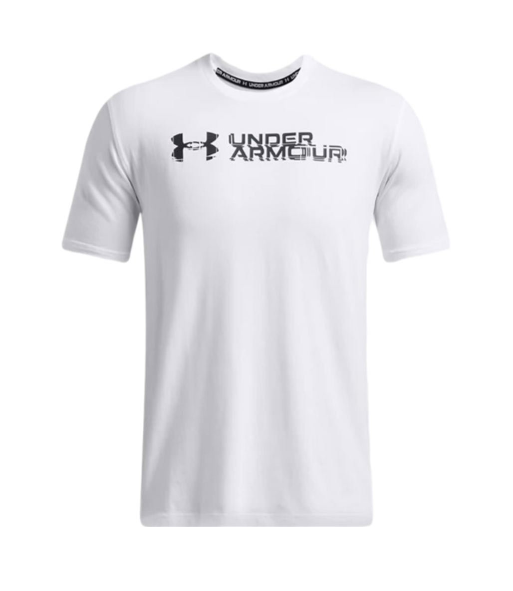 Under Armour Sliced Wordmark Kısa Kollu T-Shirt Beyaz