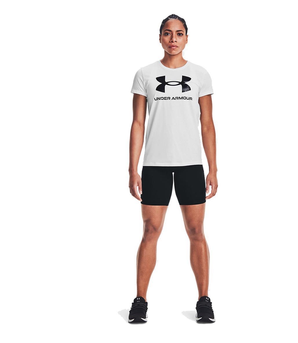 Under Armour Sportstyle Graphic Kadın Kısa Kollu T-Shirt Beyaz Siyah