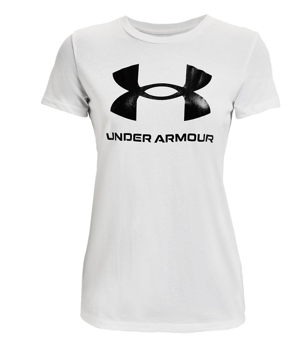 Under Armour Sportstyle Graphic Kadın Kısa Kollu T-Shirt Beyaz Siyah