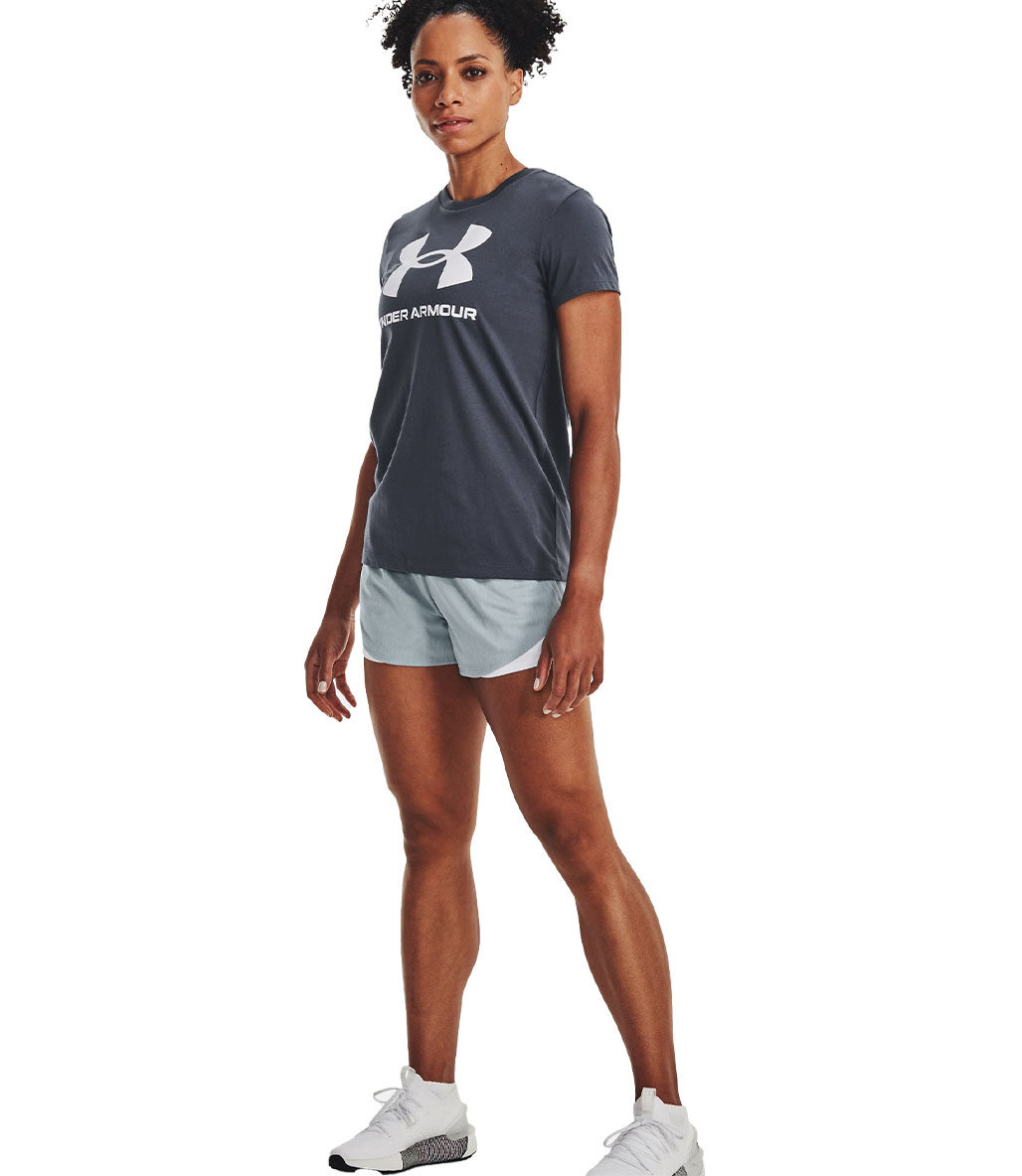 Under Armour Sportstyle Graphic Kadın Kısa Kollu T-Shirt Koyu Gri