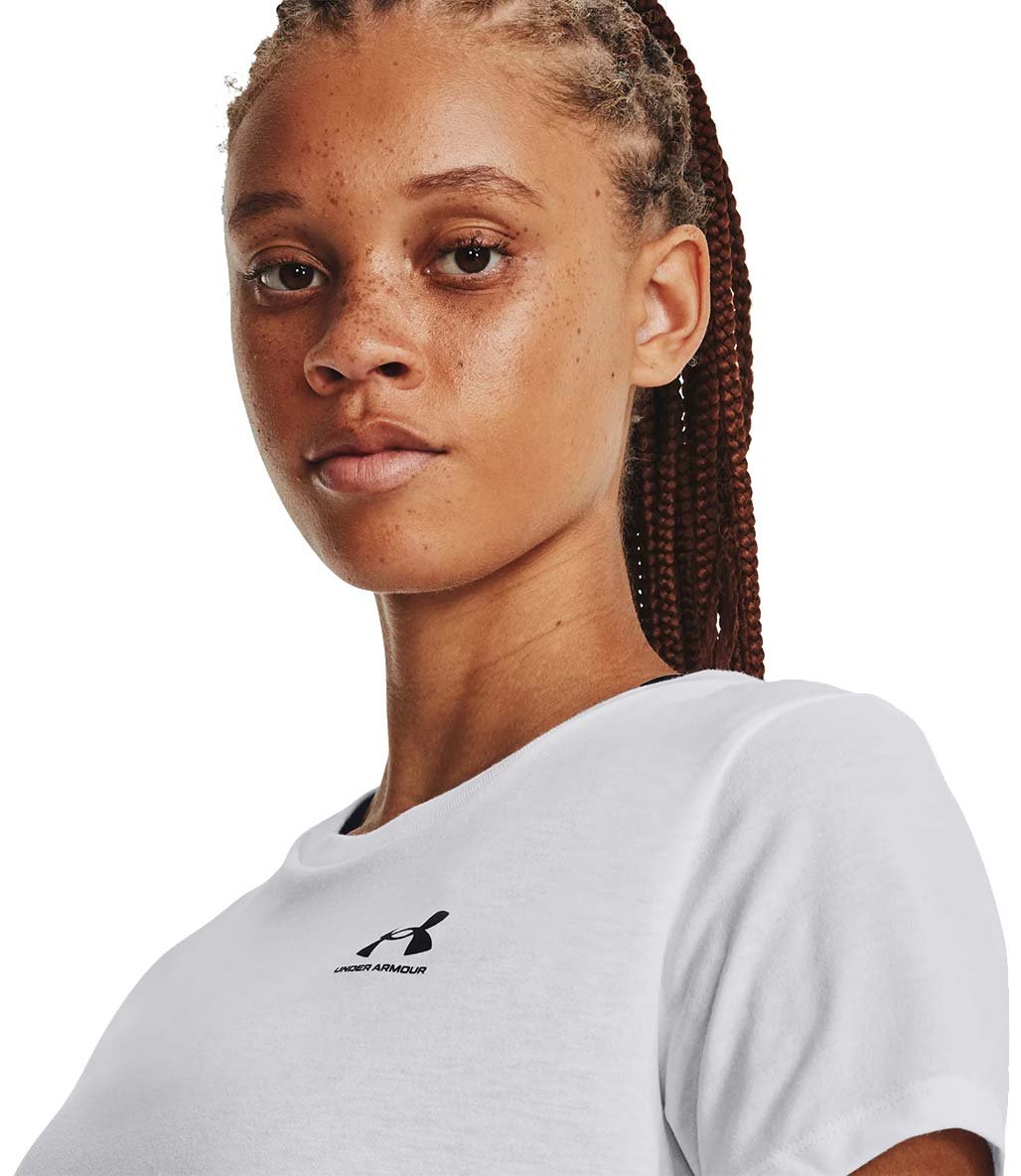 Under Armour Sportstyle Left Chest Kadın Kısa Kollu T-Shirt Beyaz