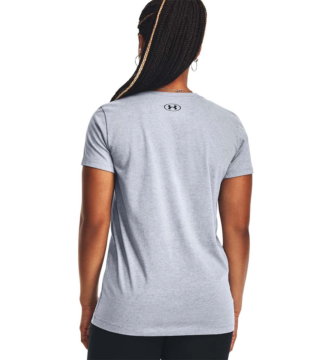 Under Armour Sportstyle Left Chest Kadın Kısa Kollu T-Shirt Gri