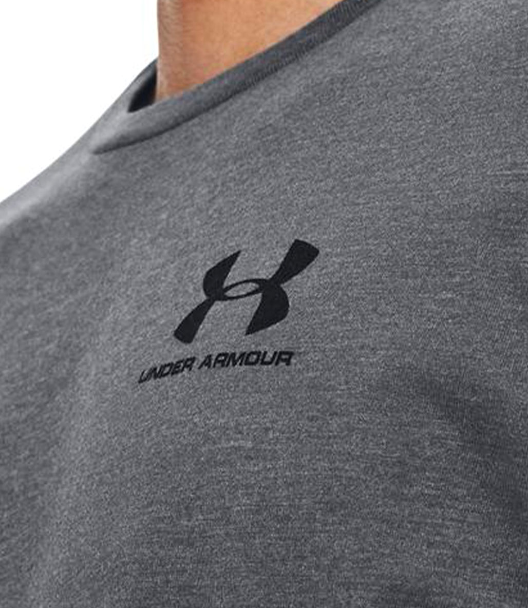 Under Armour Sportstyle Left Chest Uzun Kollu T-Shirt Koyu Gri