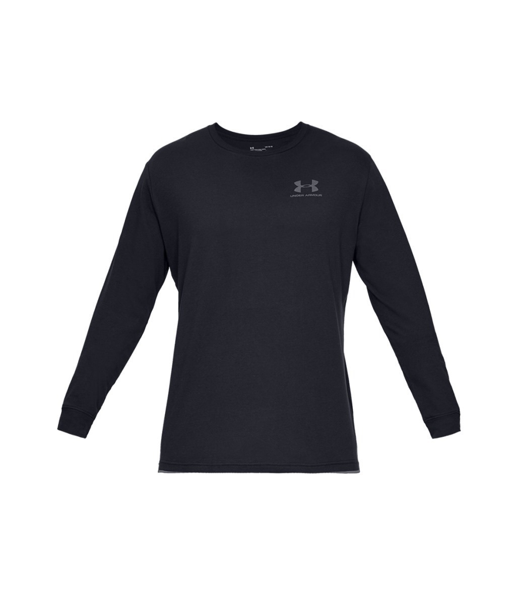 Under Armour Sportstyle Left Chest Uzun Kollu T-Shirt Siyah