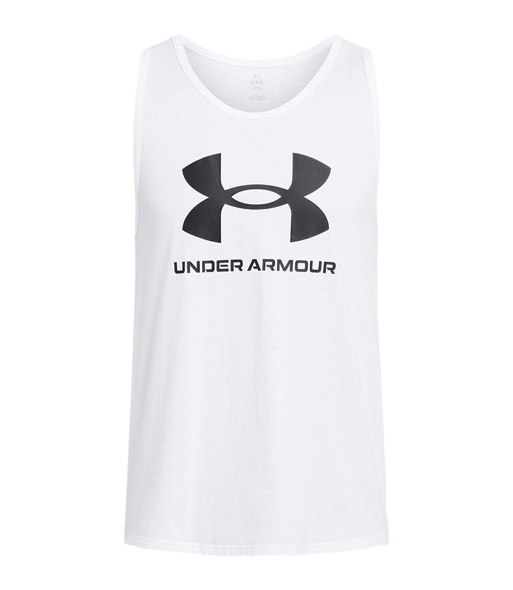 Under Armour Sportstyle Logo Tank Atlet Beyaz