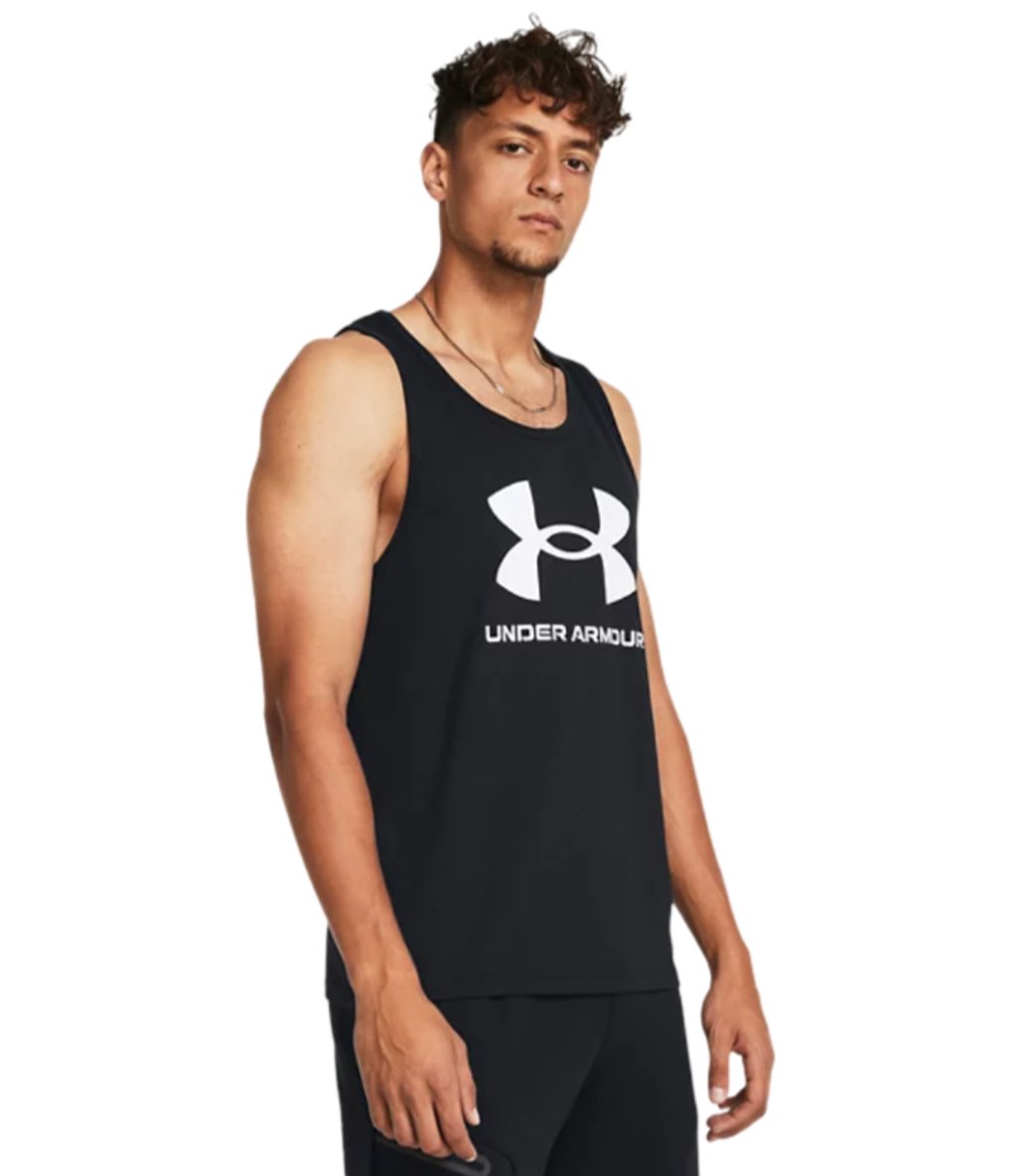 Under Armour Sportstyle Logo Tank Atlet Siyah
