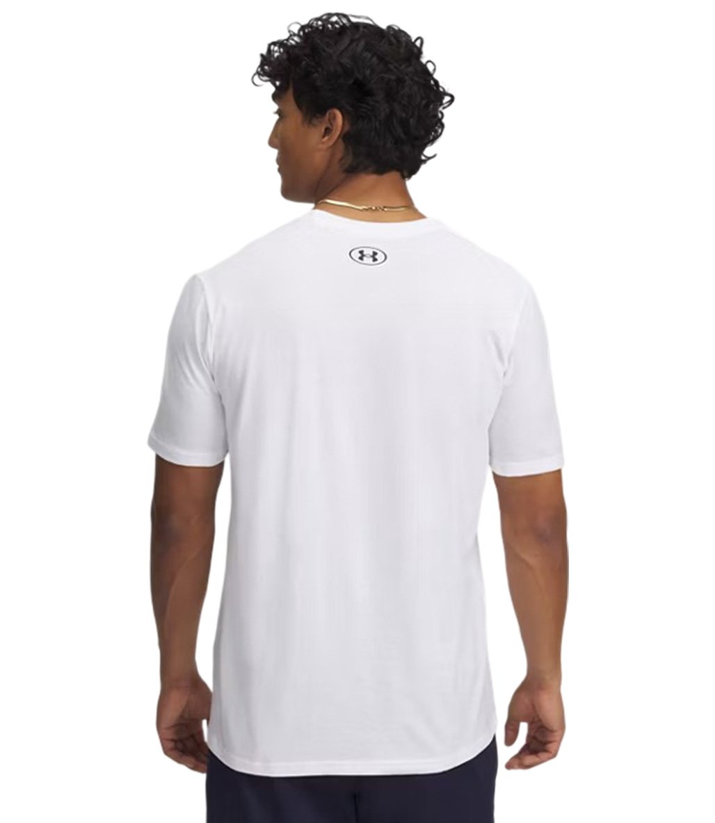 Under Armour Stacked Logo Kısa Kollu T-Shirt Beyaz