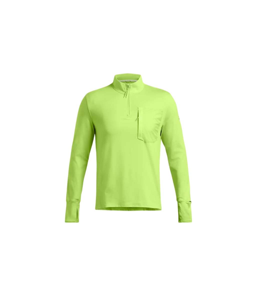 Under Armour Trail Run Çeyrek Fermuarlı Uzun Kollu T-Shirt Yeşil