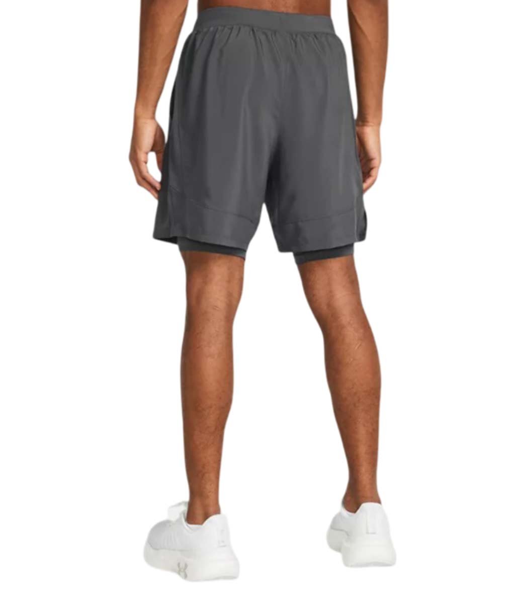 Under Armour UA Launch 7'' 2 in 1 Şort Gri