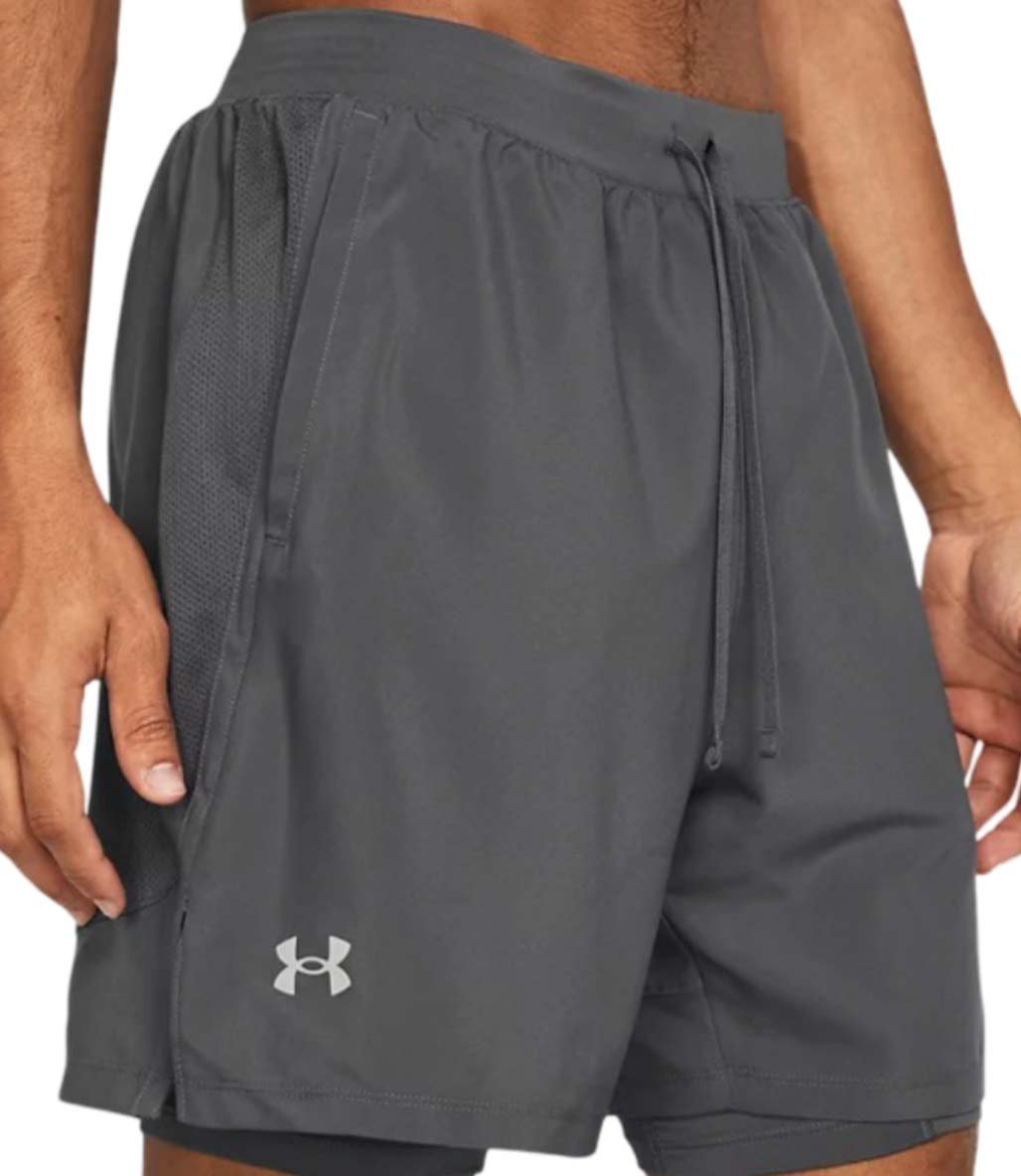 Under Armour UA Launch 7'' 2 in 1 Şort Gri