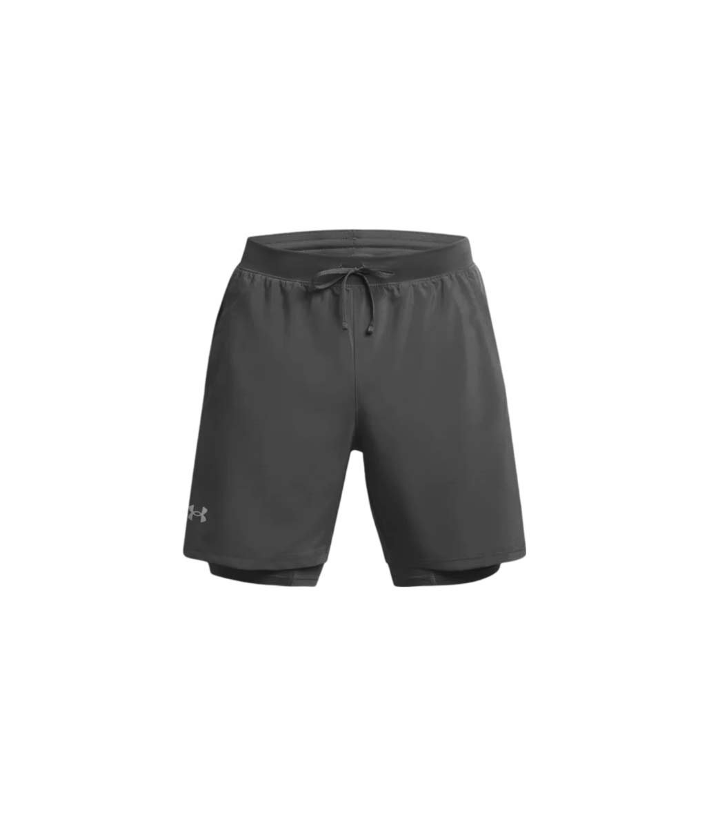 Under Armour UA Launch 7'' 2 in 1 Şort Gri