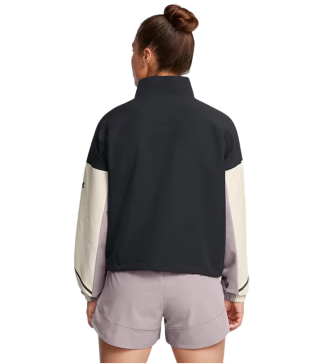 Under Armour Unstoppable Kadın Fermuarlı Sweatshirt Siyah Beyaz