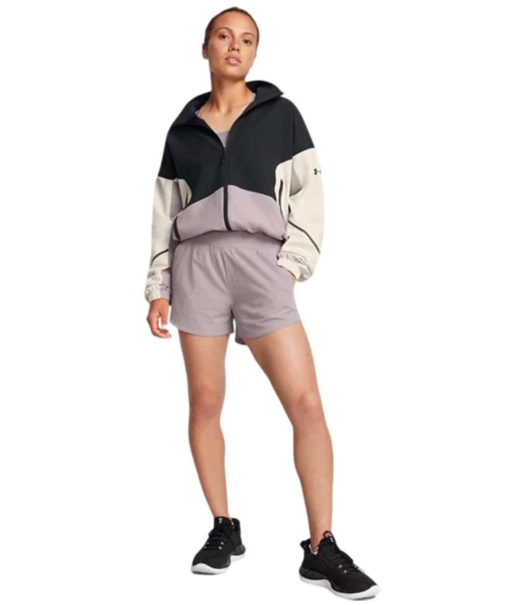 Under Armour Unstoppable Kadın Fermuarlı Sweatshirt Siyah Beyaz