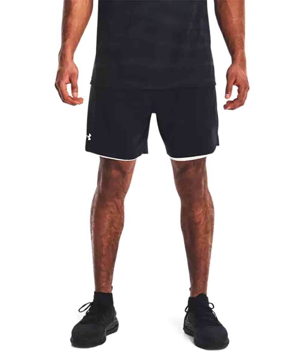 Under Armour Vanish Woven 2 in 1 Şort Siyah Beyaz