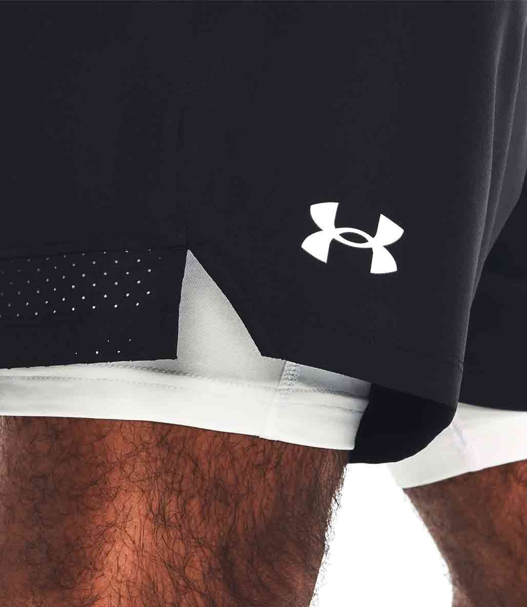 Under Armour Vanish Woven 2 in 1 Şort Siyah Beyaz