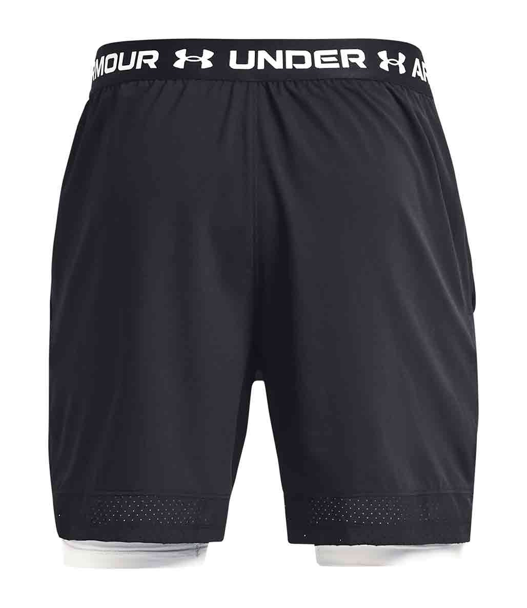 Under Armour Vanish Woven 2 in 1 Şort Siyah Beyaz