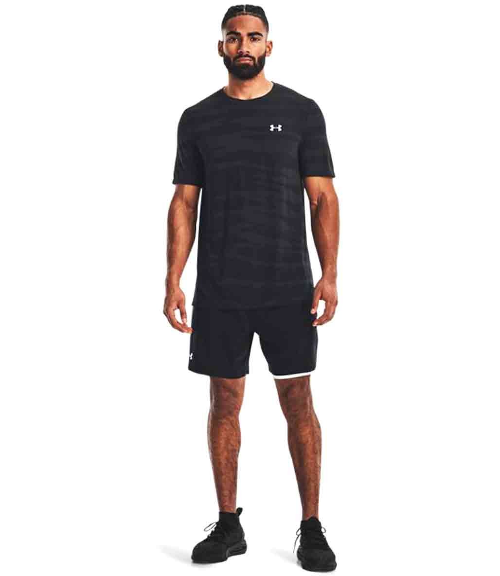Under Armour Vanish Woven 2 in 1 Şort Siyah Beyaz