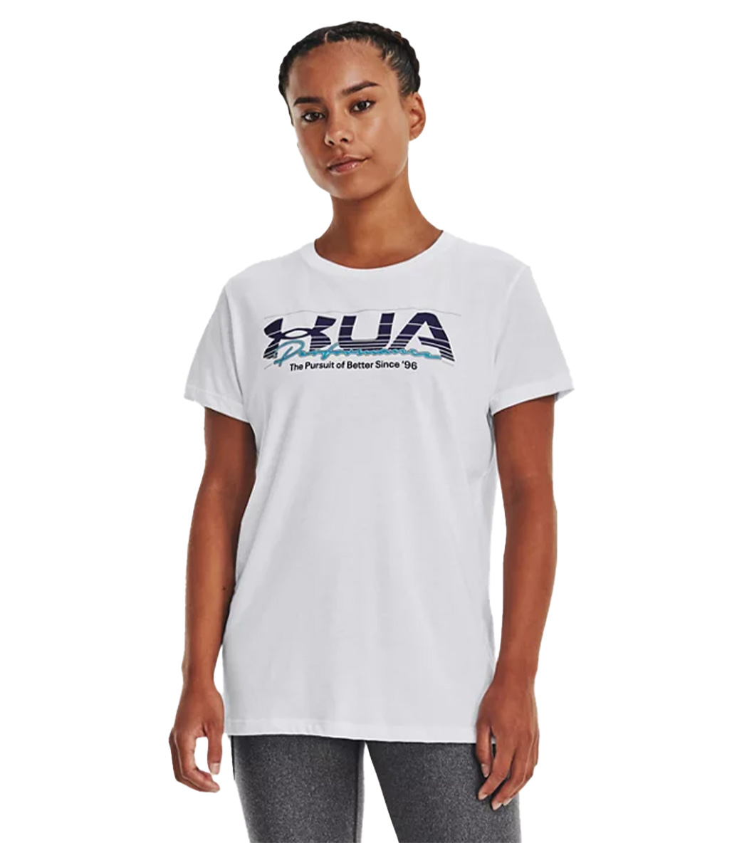 Under Armour Vintage Performance Kadın Kısa Kollu T-Shirt Beyaz