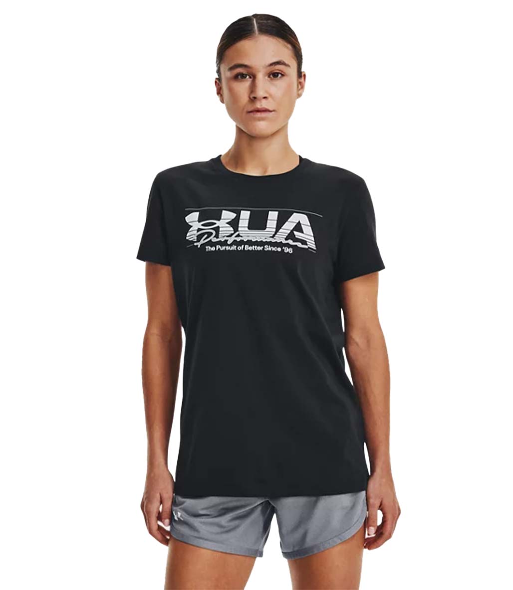 Under Armour Vintage Performance Kadın Kısa Kollu T-Shirt Siyah