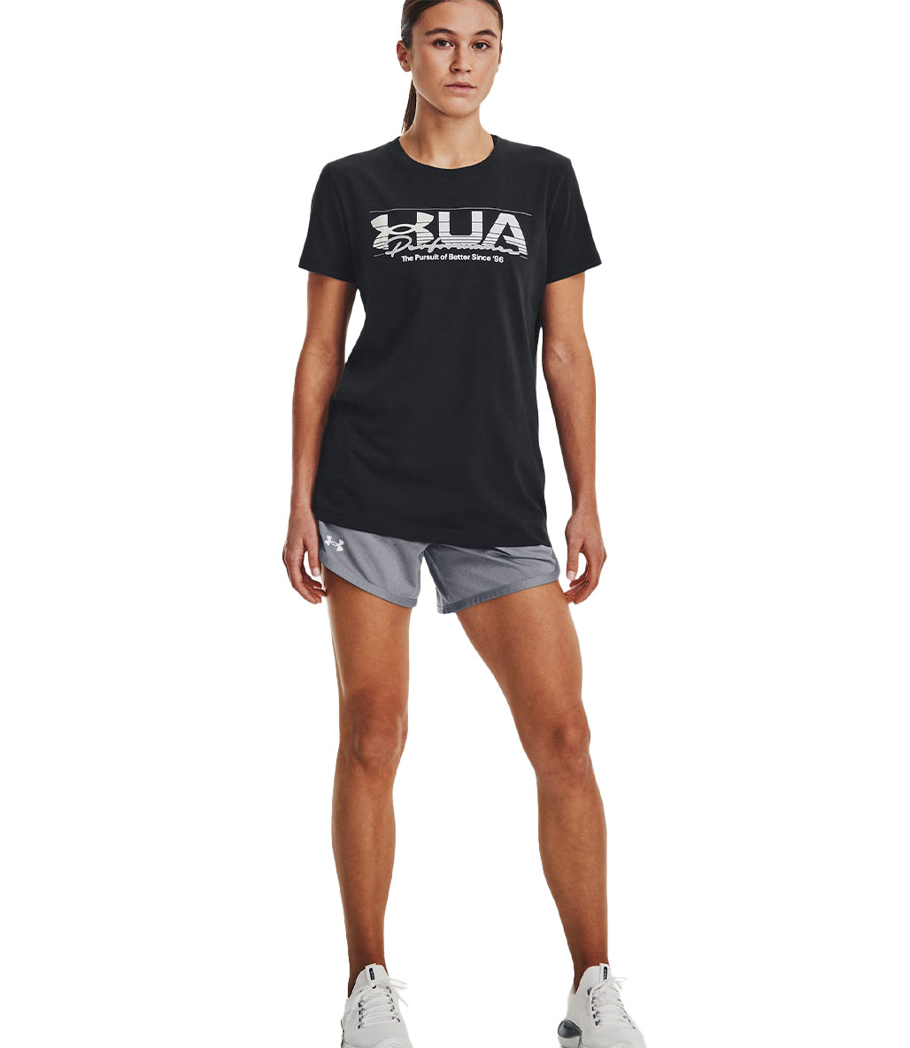 Under Armour Vintage Performance Kadın Kısa Kollu T-Shirt Siyah