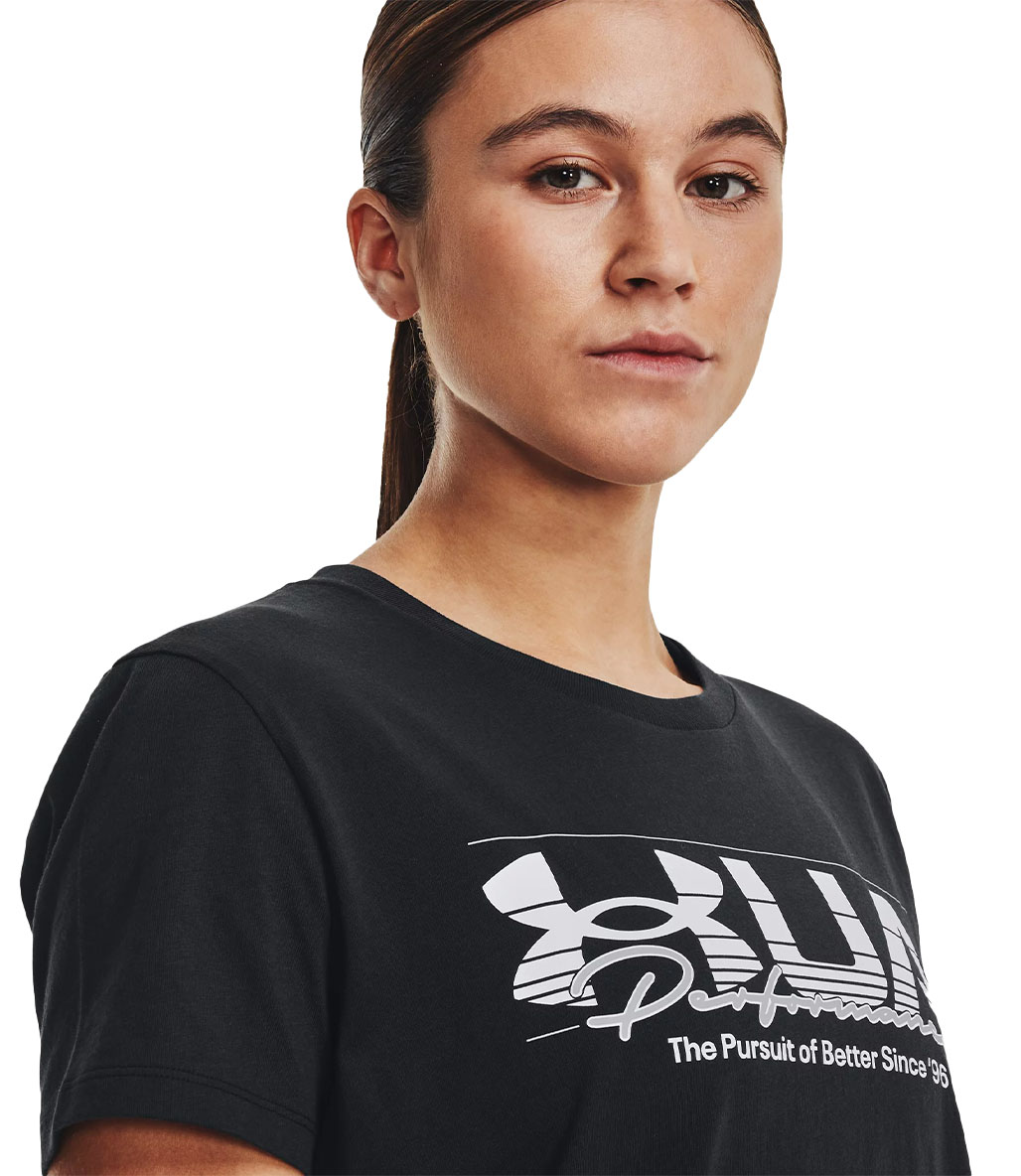 Under Armour Vintage Performance Kadın Kısa Kollu T-Shirt Siyah