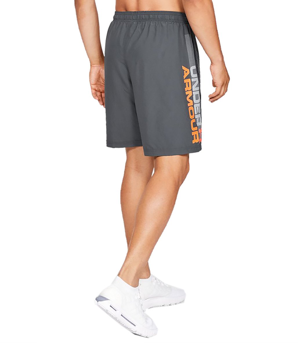 Under Armour Woven Graphic Wordmark Şort Gri Turuncu