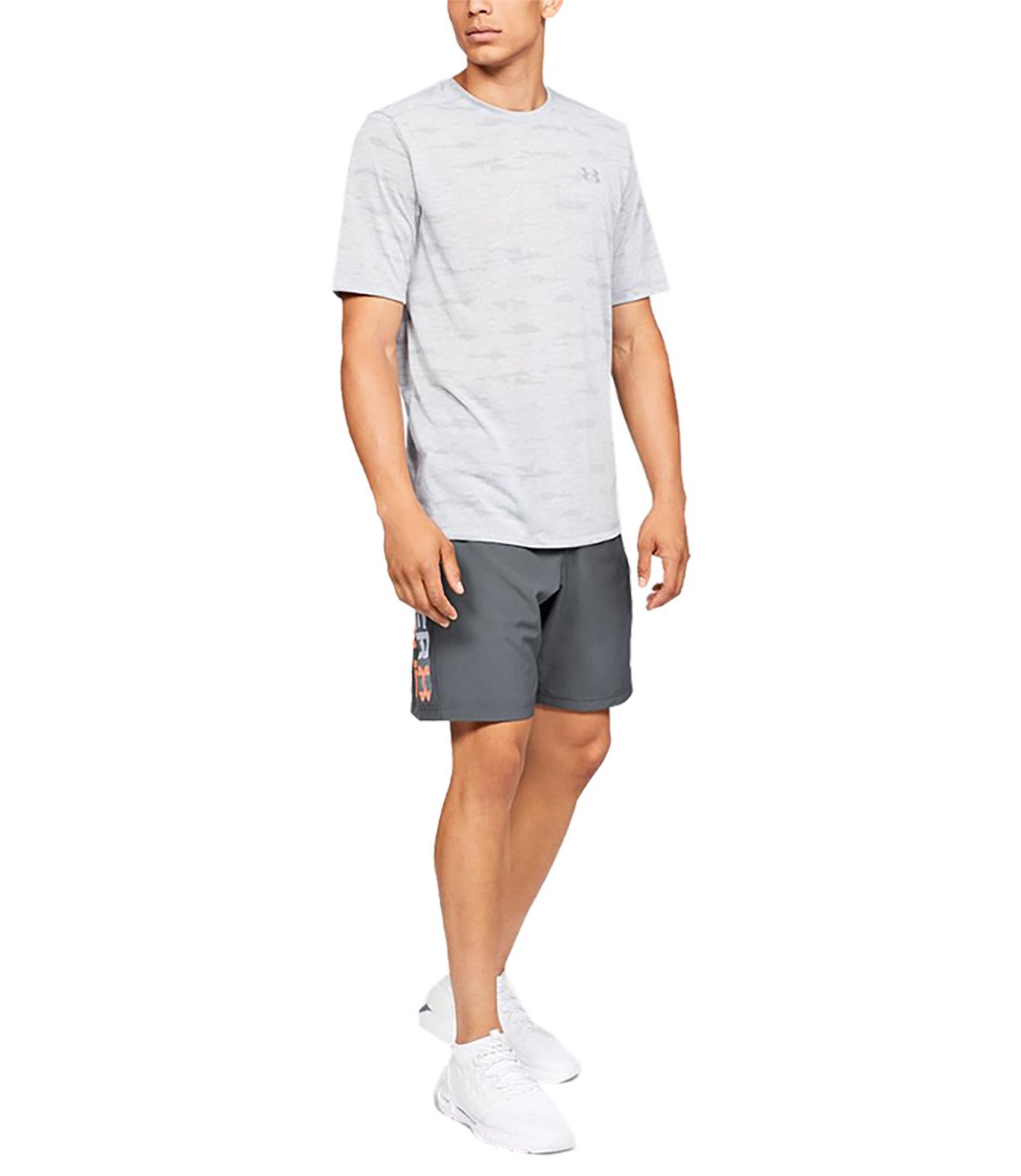 Under Armour Woven Graphic Wordmark Şort Gri Turuncu
