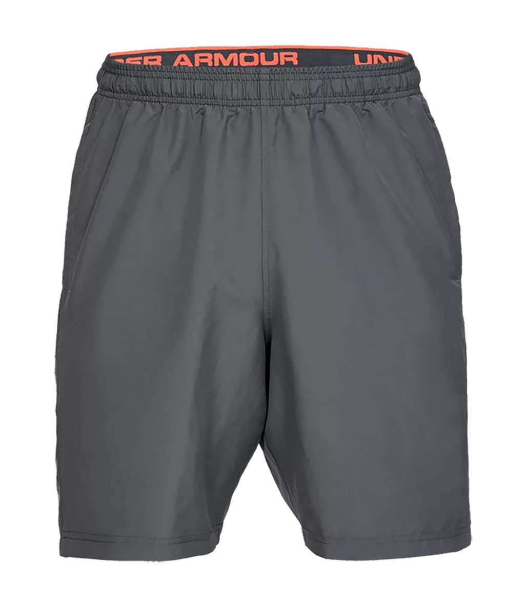 Under Armour Woven Graphic Wordmark Şort Gri Turuncu
