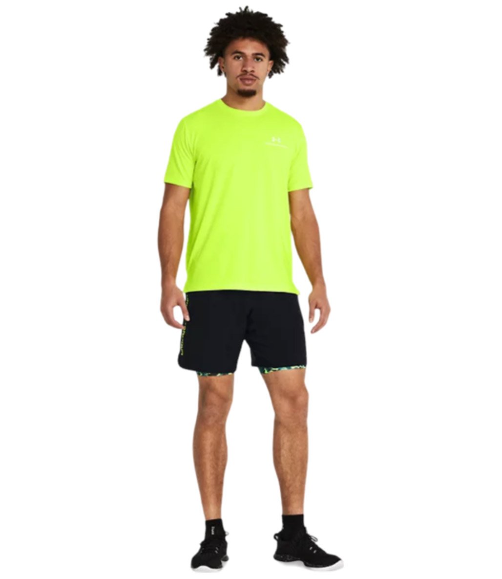 Under Armour Woven Wordmark Şort Siyah Sarı