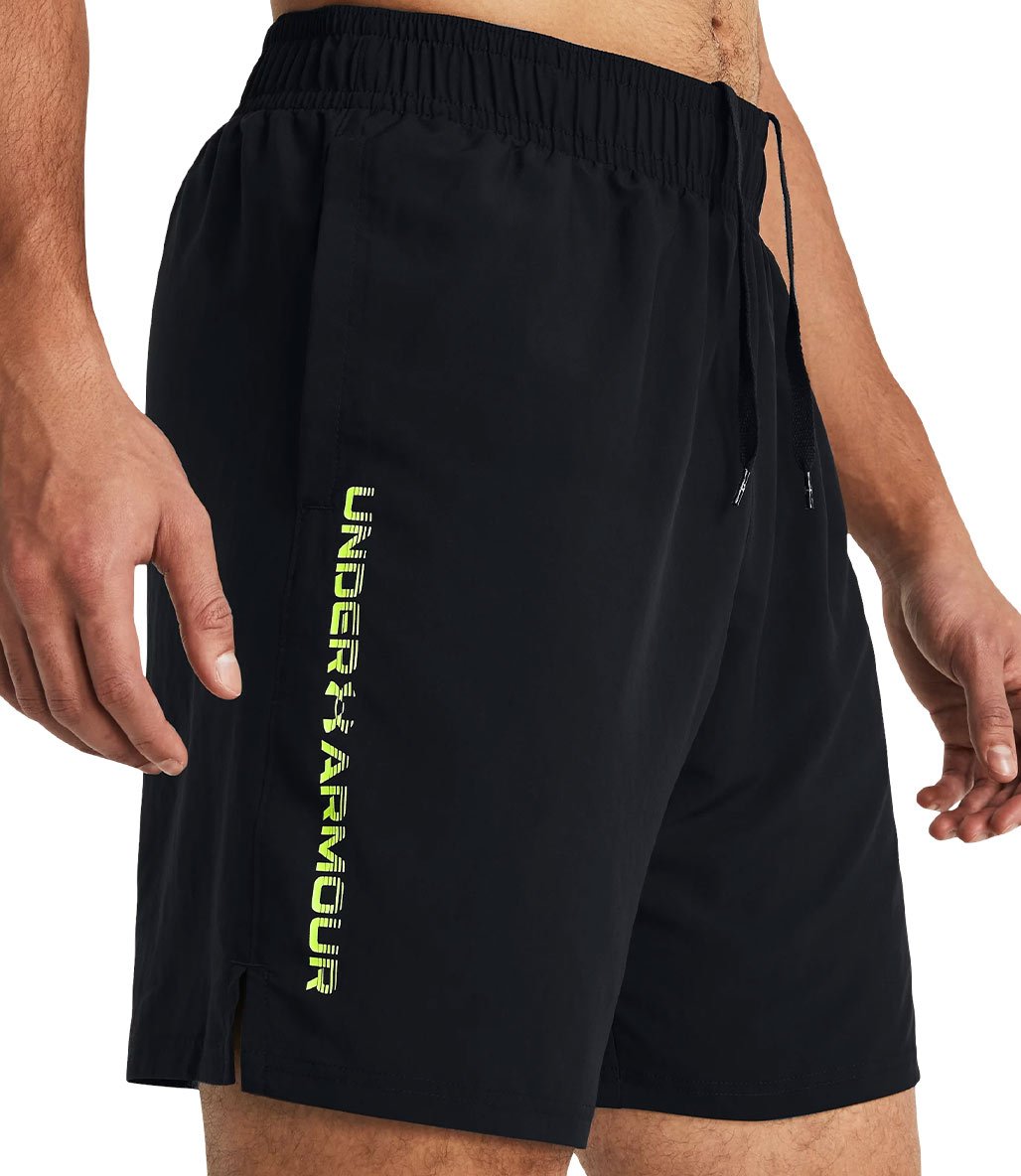 Under Armour Woven Wordmark Şort Siyah Sarı