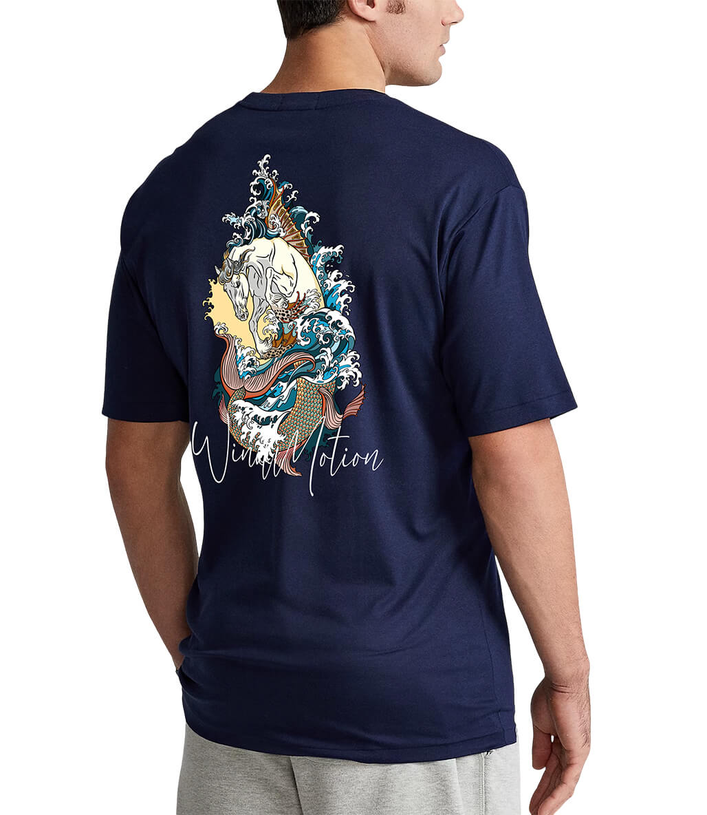 Windmotion Torse Kısa Kollu T-Shirt Lacivert