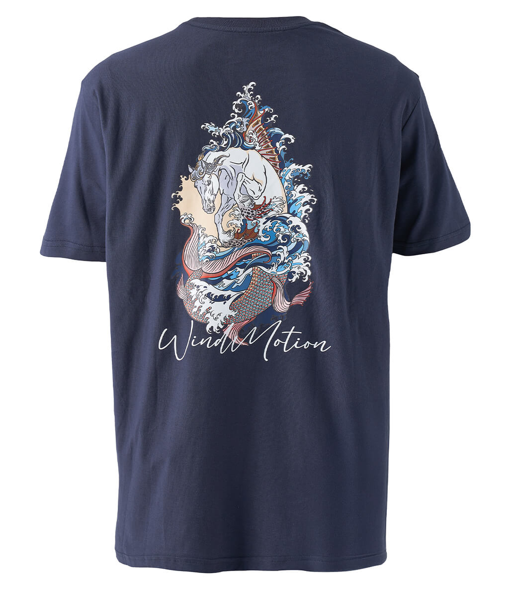 Windmotion Torse Kısa Kollu T-Shirt Lacivert