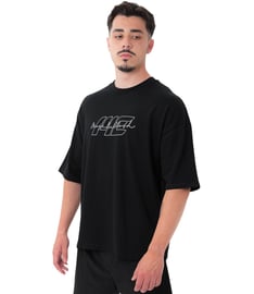 MuscleCloth Icon Heavyweight Oversize T-Shirt Siyah