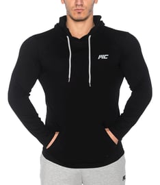 MuscleCloth Training Kapüşonlu Uzun Kollu T-Shirt Siyah