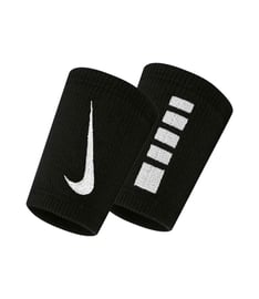 Nike Elite Doublewide Çift Taraflı Bileklik 2'Li Paket Siyah Beyaz