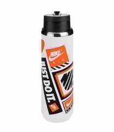 Nike Stainless Steel Recharge Straw Bottle Matara 700 ml Beyaz Siyah