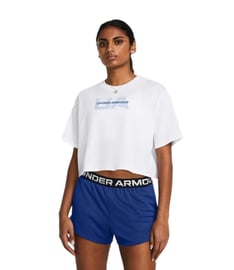 Under Armour Boxy Crop Branded Kadın Kısa Kollu T-Shirt Beyaz