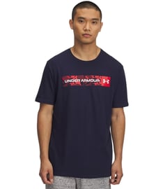 Under Armour Camo Chest Stripe T-Shirt Lacivert Kırmızı